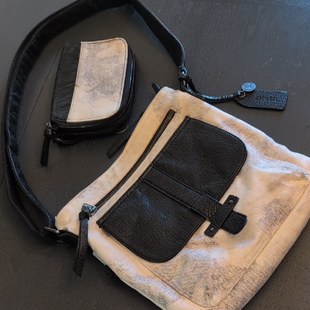 Pistil Two-Tone Crossbody Bag with Wallet